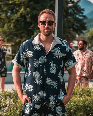 Pike Brothers 1961 Cabana Shirt - Entrega Blue - Salt Flats Clothing