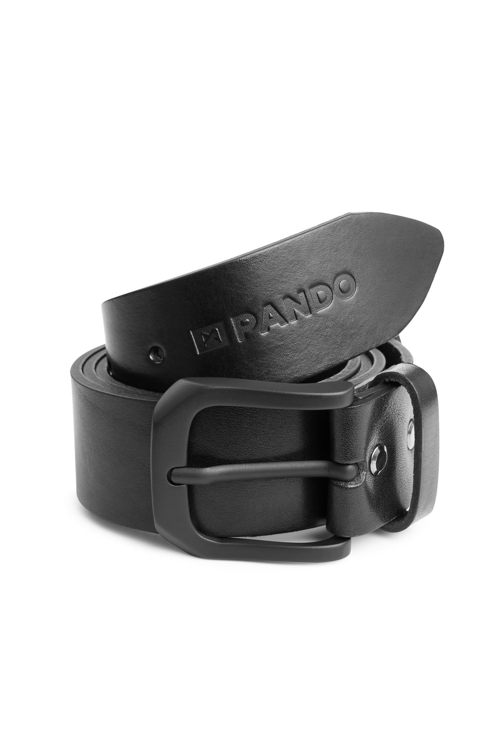 Pando Moto Himo 3 Full Grain Leather Belt 115 cm - Black - Salt Flats Clothing
