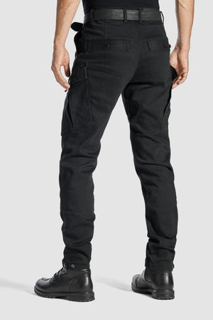 Pando Moto Mark Kev 01 Slim Men's Cargo Trouser -  Black - Salt Flats Clothing