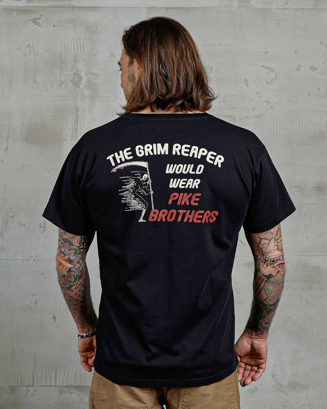 Pike Brothers 1969 Sports Grim Reaper Men's T'Shirt - Black - Salt Flats Clothing
