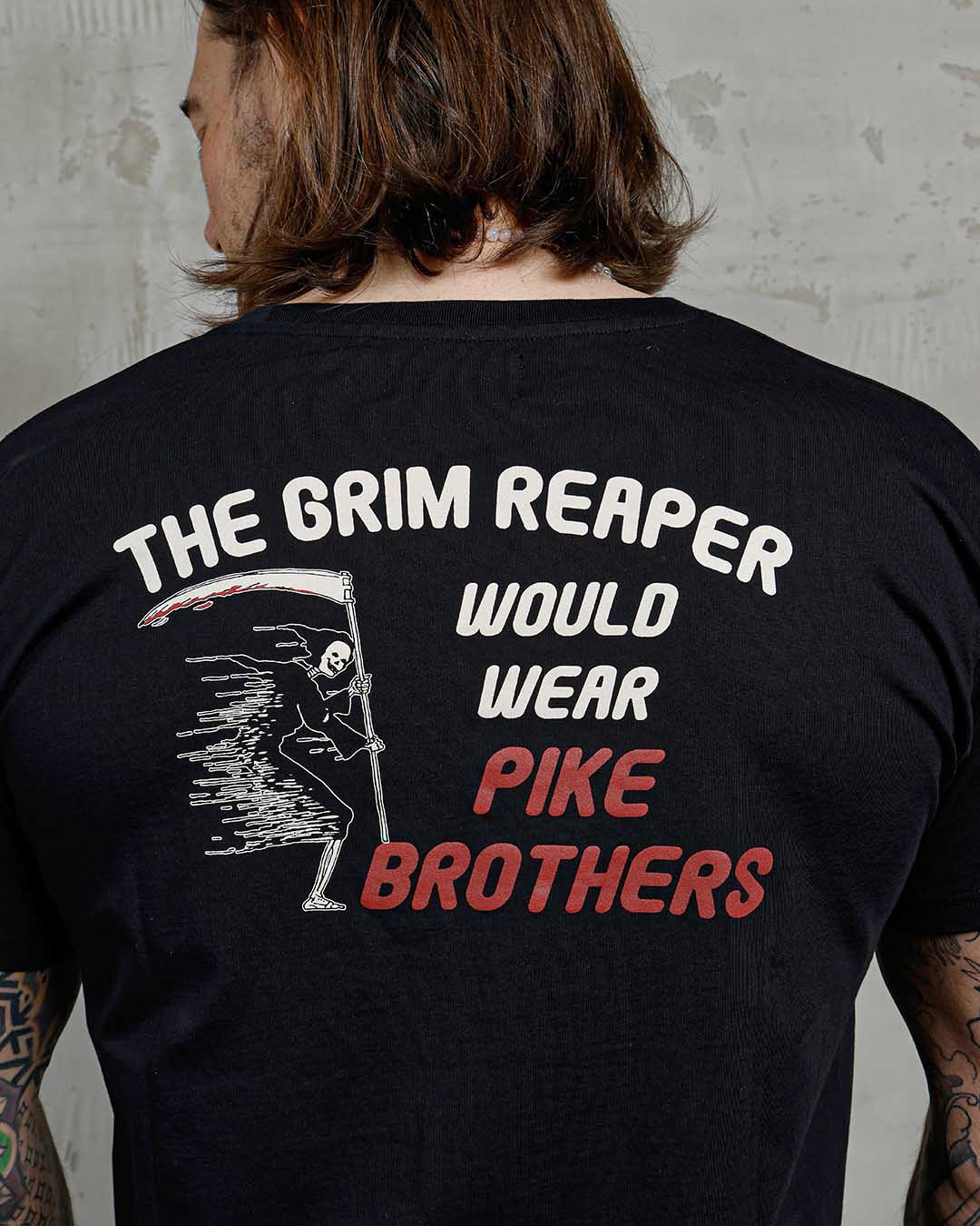 Pike Brothers 1969 Sports Grim Reaper Men's T'Shirt - Black - Salt Flats Clothing