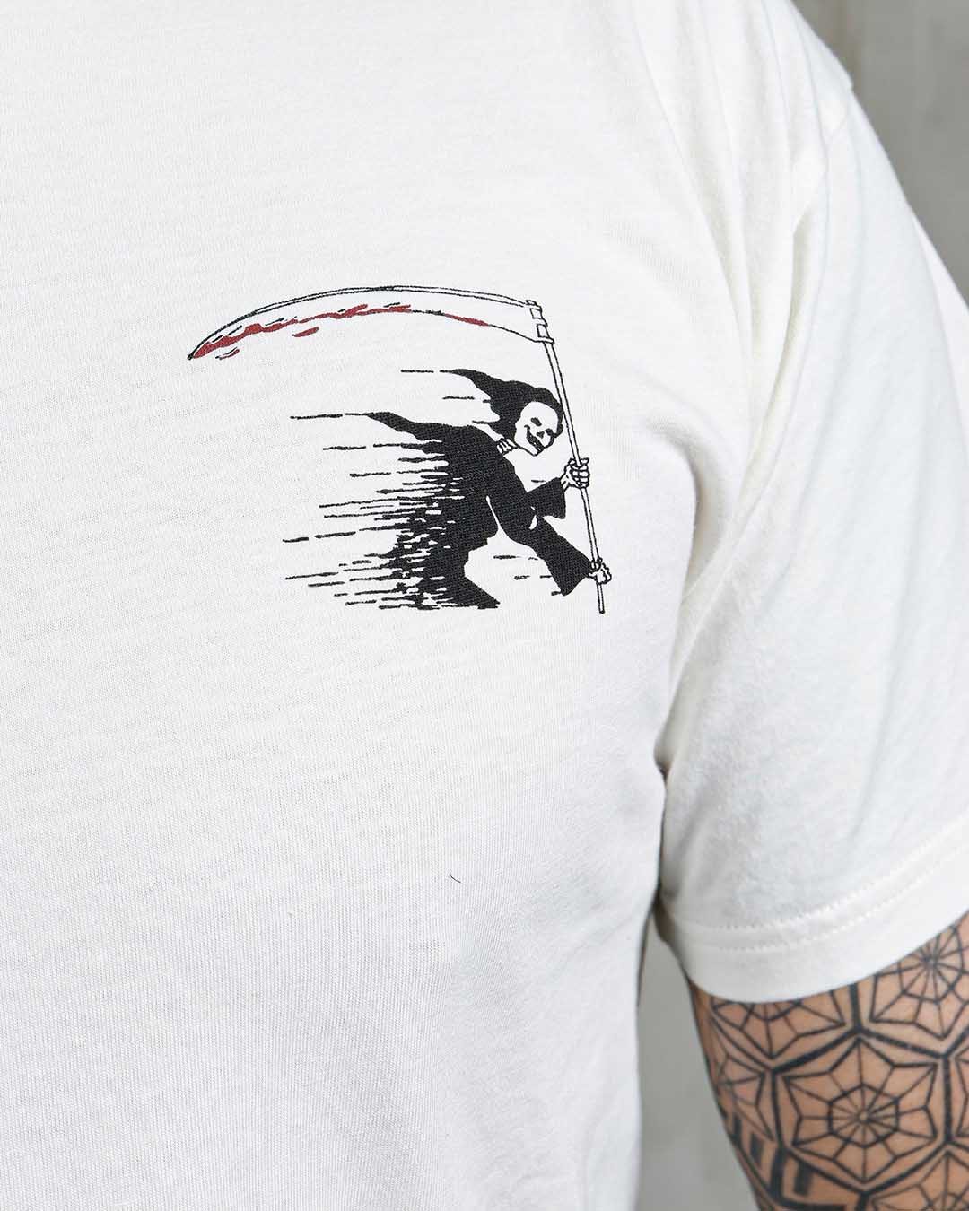 Pike Brothers 1969 Sports Grim Reaper Men's T'Shirt - White - Salt Flats Clothing