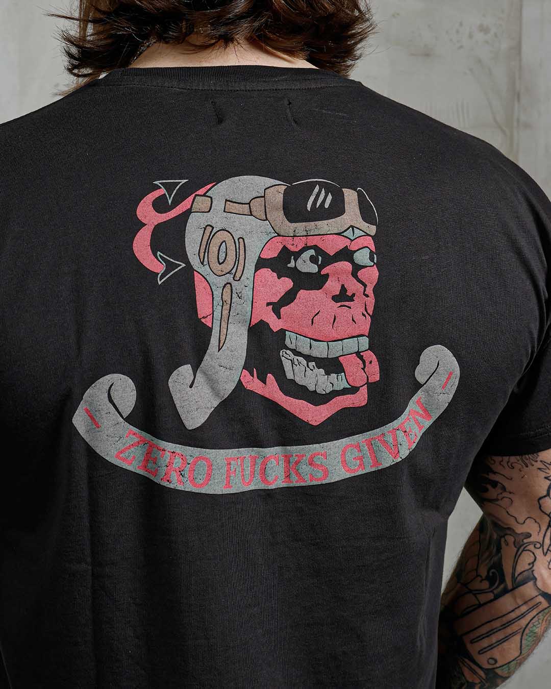 Pike Brothers 1969 Sports Zero Fucks Given Men's T'Shirt - Black - Salt Flats Clothing