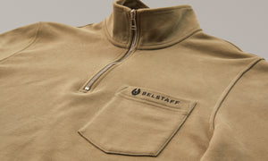 Belstaff Motorcycle Men's Quarter Zip Jersey - Olive - Salt Flats Clothing