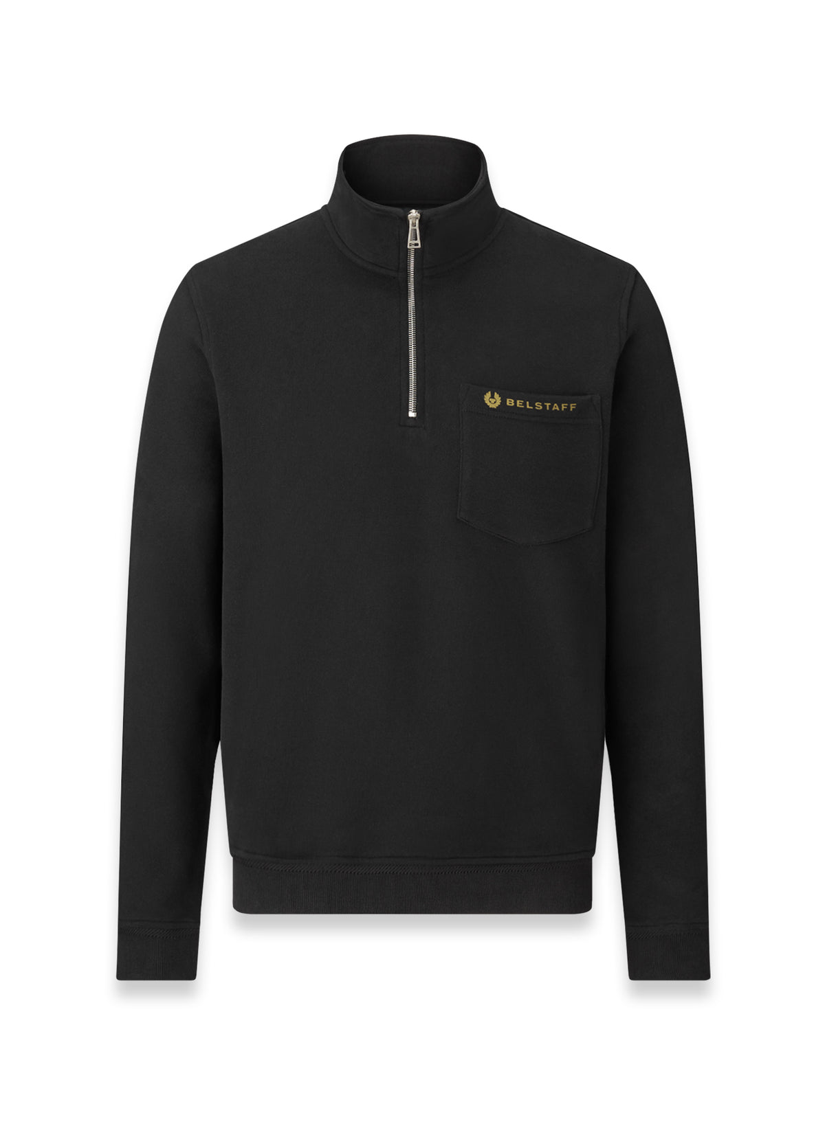 Belstaff Motorcycle Men's Quarter Zip Jersey - Black - Salt Flats Clothing