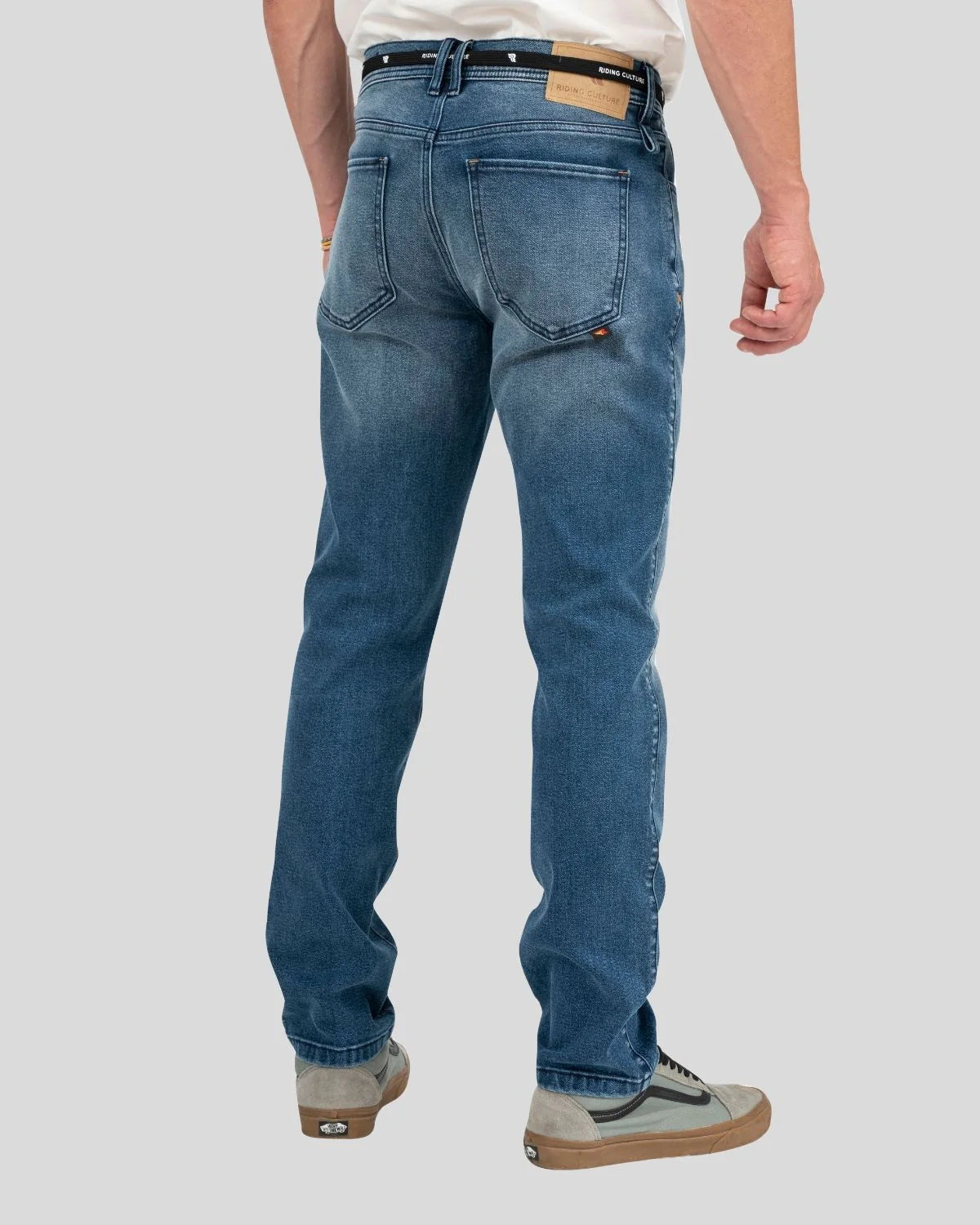 Riding Culture Tapered Slim Men's Motorcycle Jeans - Light Blue - Salt Flats Clothing