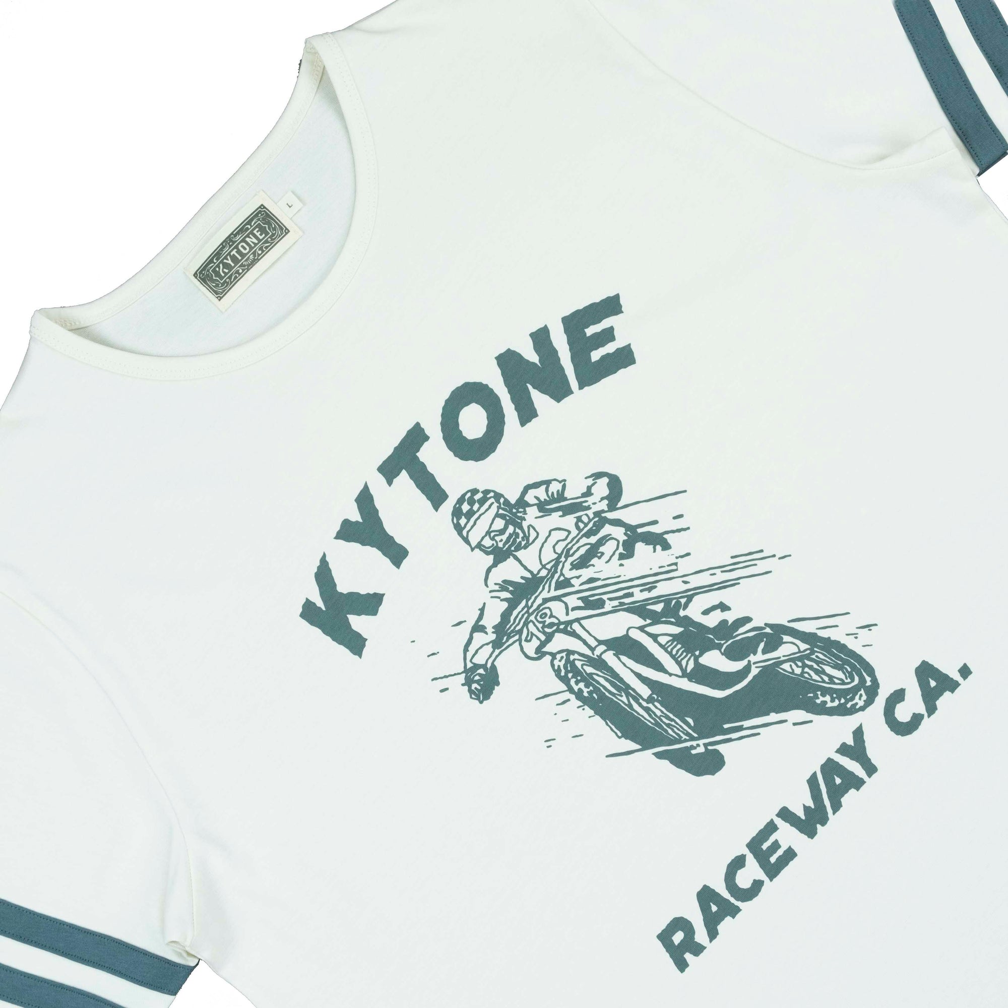 Kytone RaceWay White T'Shirt - Salt Flats Clothing