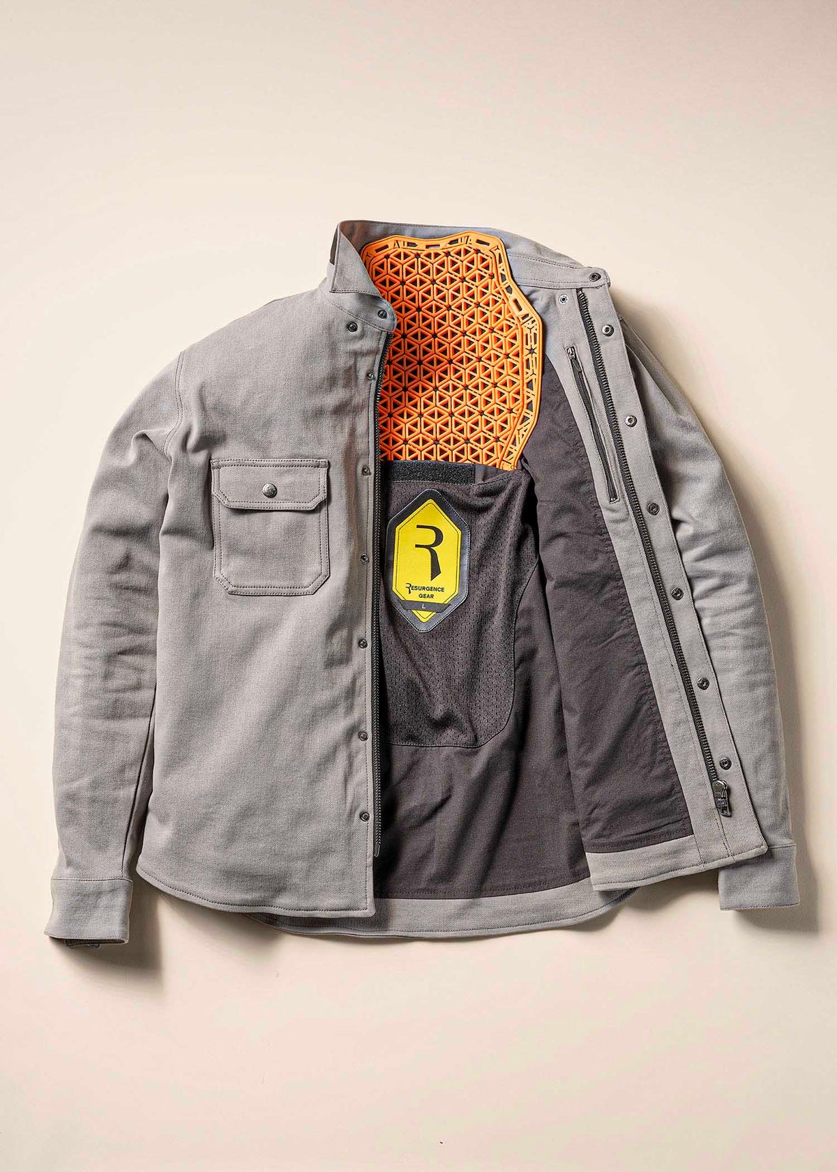 Resurgence Gear Kingston AAA Men's Motorcycle Riding  Shirt - Charcoal
