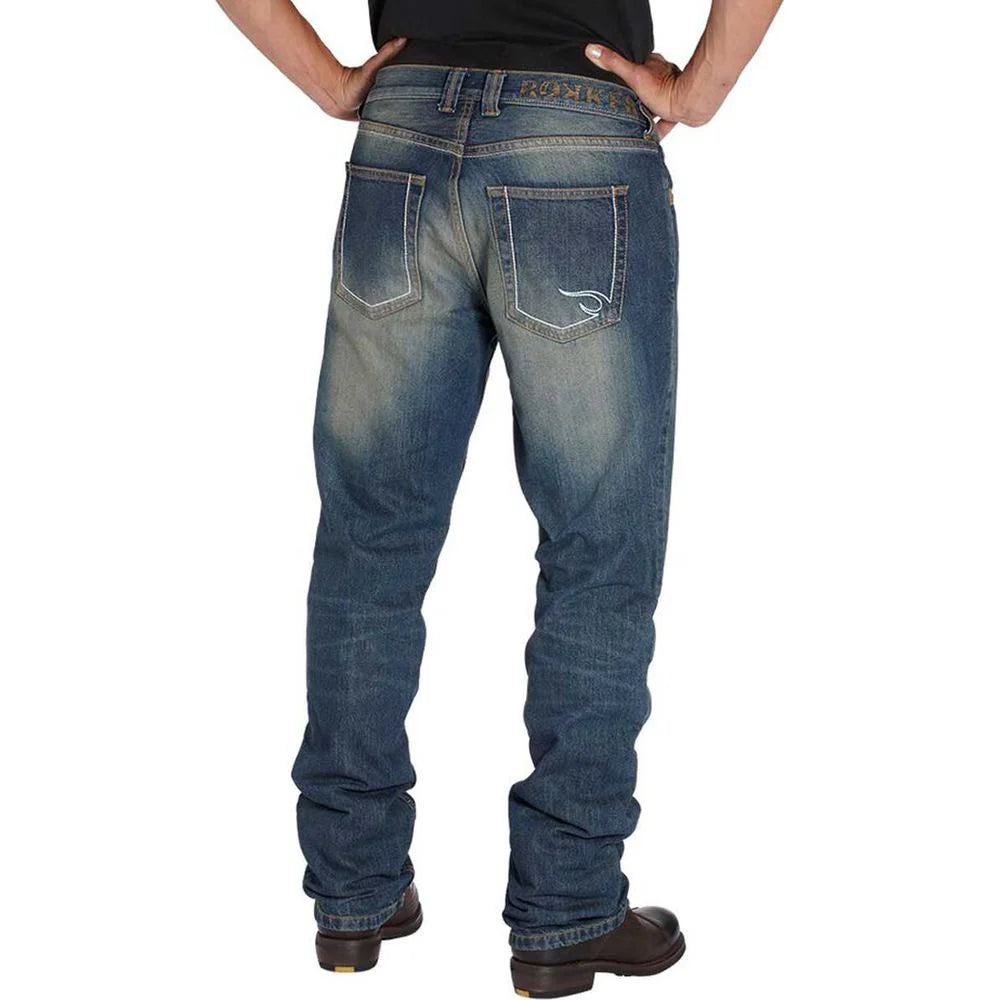 Rokker Original Men's Motorcycle Jeans - Stonewashed - Salt Flats Clothing