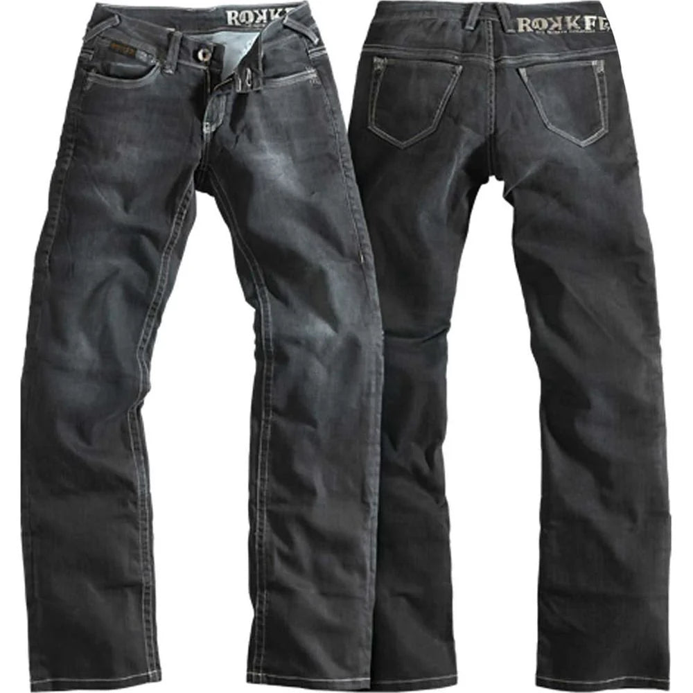 Rokker The Lady Ladies Motorcycle Jeans - Stonewashed - Salt Flats Clothing