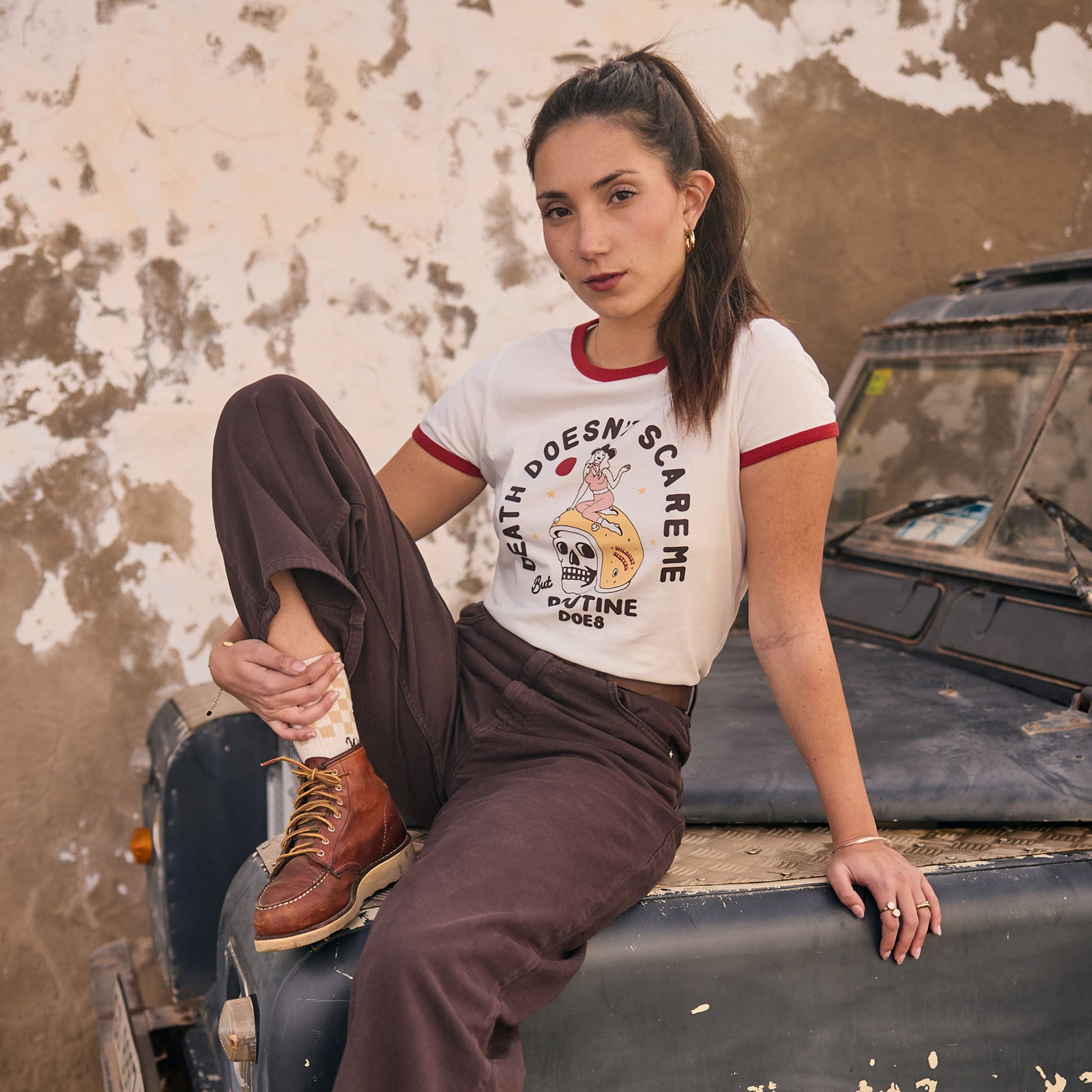Wildust Sisters Scary Routine Ladies T'Shirt - Salt Flats Clothing