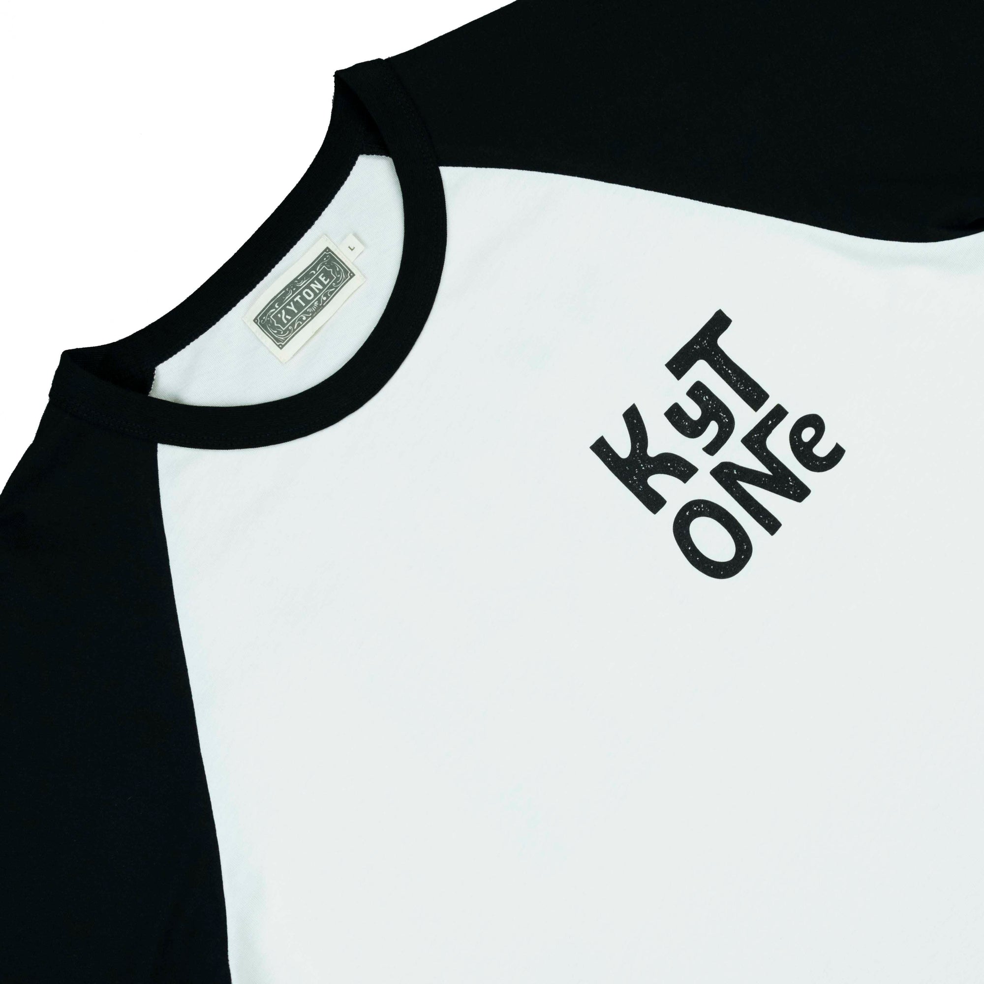 Kytone Stamp White/Black LS T'Shirt - Salt Flats Clothing