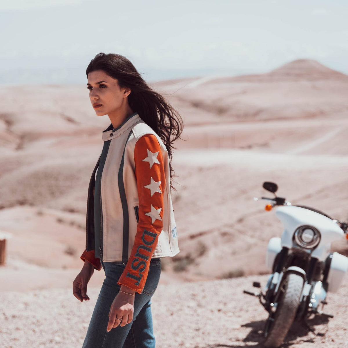 Wildust Sisters Stars & Stripes Brick Leather Jacket - Salt Flats Clothing