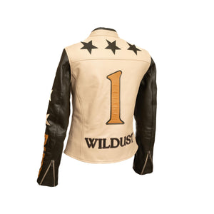 Wildust Sisters Stars & Stripes Khaki Leather Jacket - Salt Flats Clothing