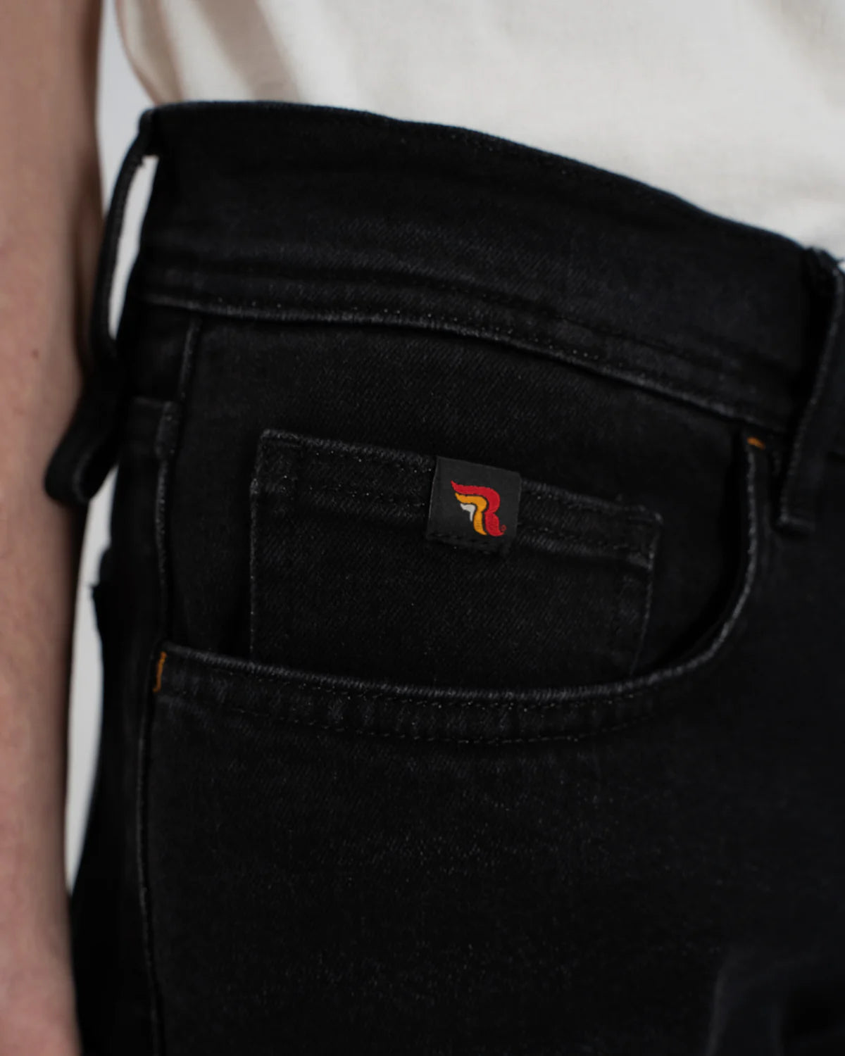 Riding Culture Tapered Slim Men's Motorcycle Jeans - Black - Salt Flats Clothing