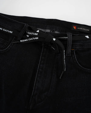 Riding Culture Tapered Slim Men's Motorcycle Jeans - Black - Salt Flats Clothing