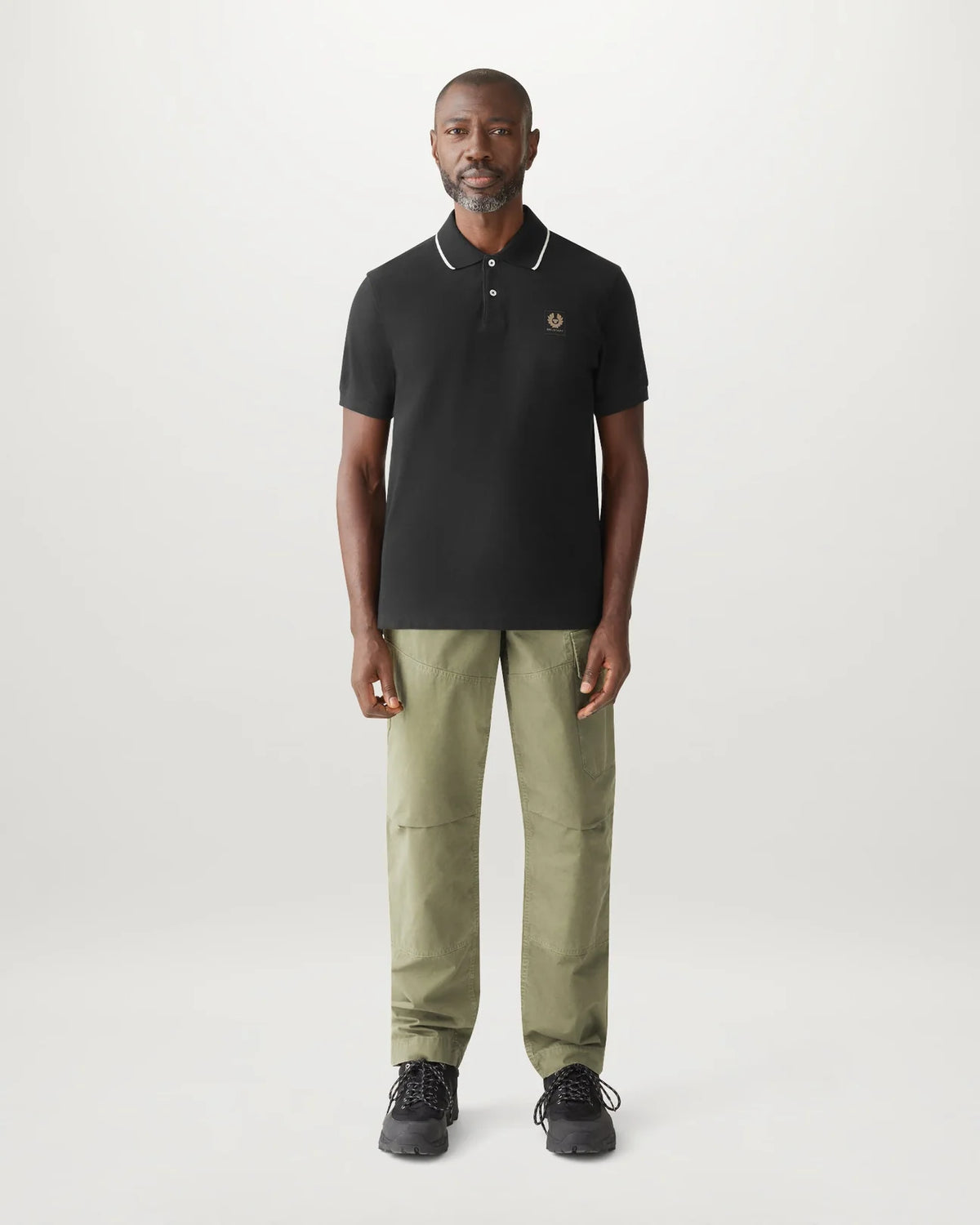 Belstaff Tipped Men's Polo T'Shirt - Black - Salt Flats Clothing