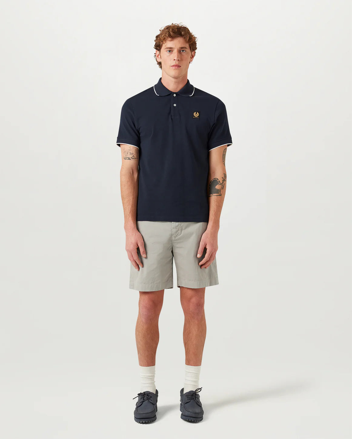Belstaff Tipped Polo T-Shirt - Dark Ink