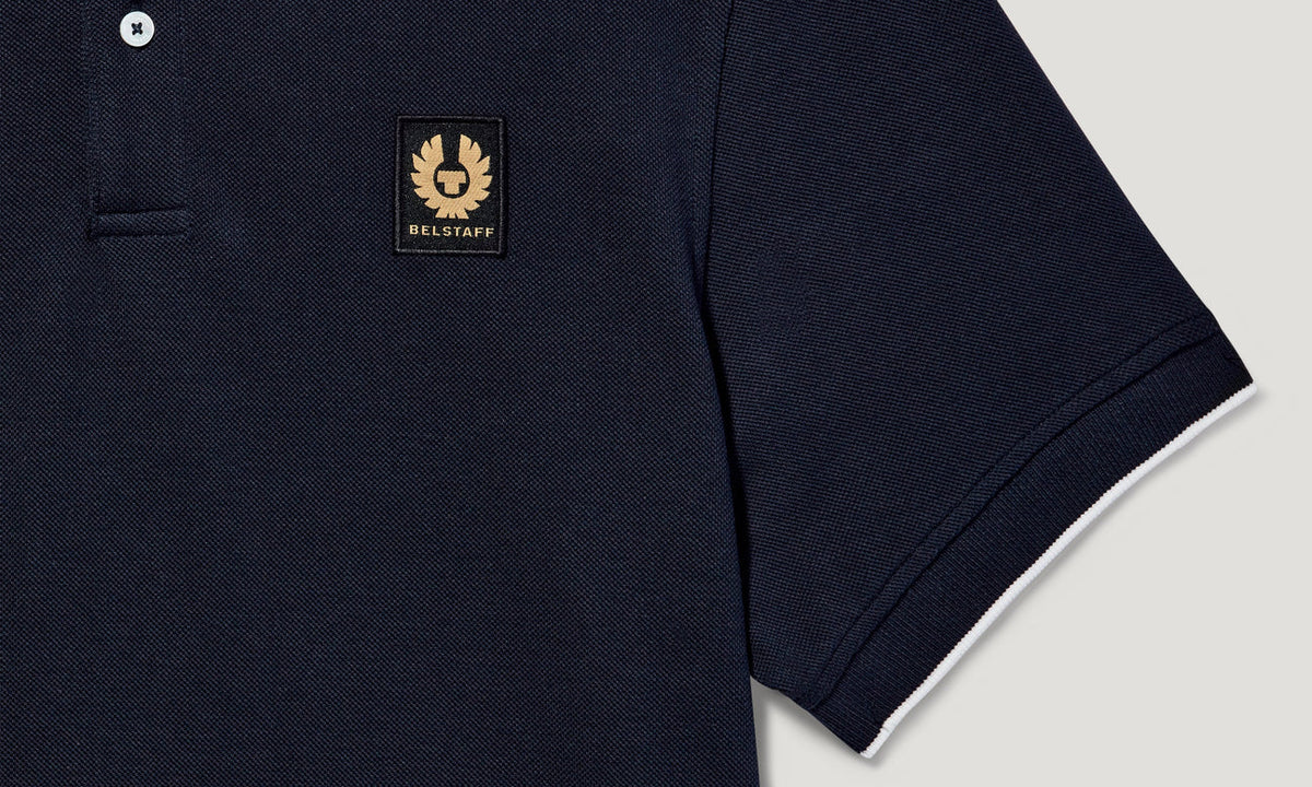 Belstaff Tipped Men's Polo T'Shirt - Dark Ink - Salt Flats Clothing