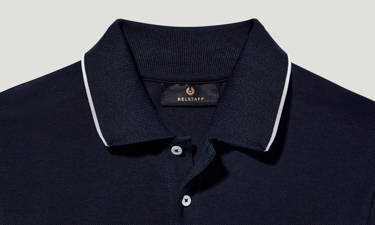 Belstaff Tipped Polo T-Shirt - Dark Ink