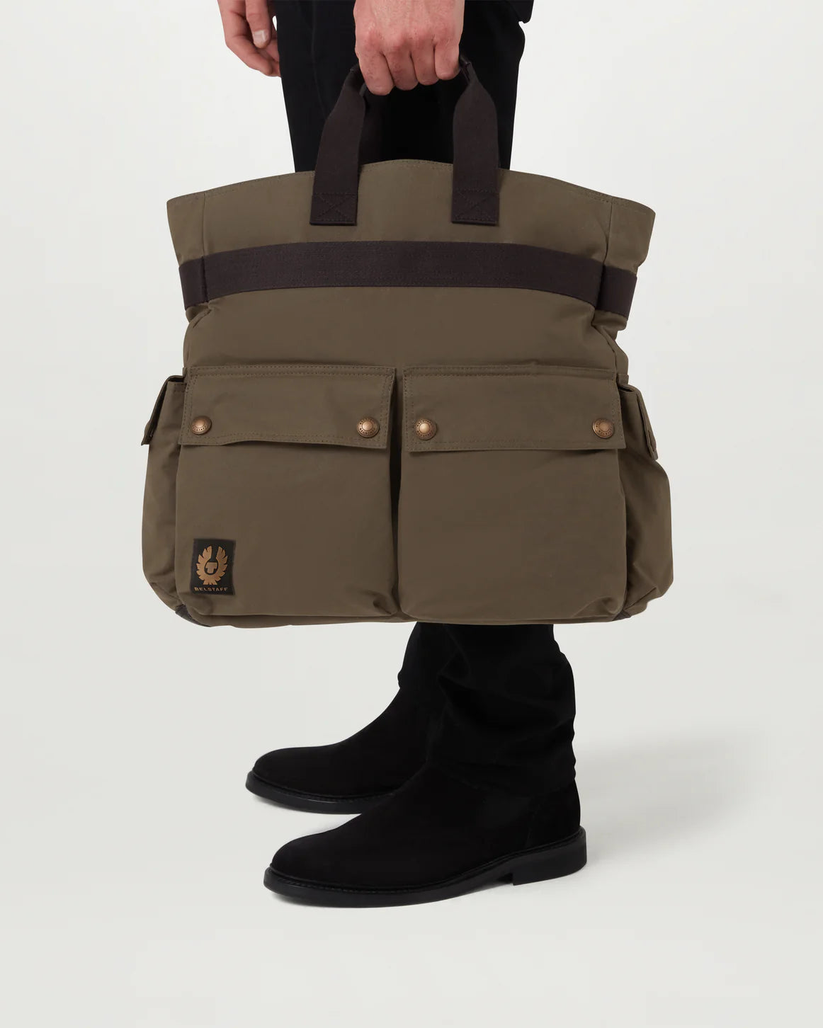 Belstaff Trialmaster 2-Way Tote Bag - Faded Olive - Salt Flats Clothing