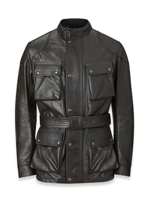 Belstaff Trialmaster Men's Leather Jacket - Antique Black - Salt Flats Clothing