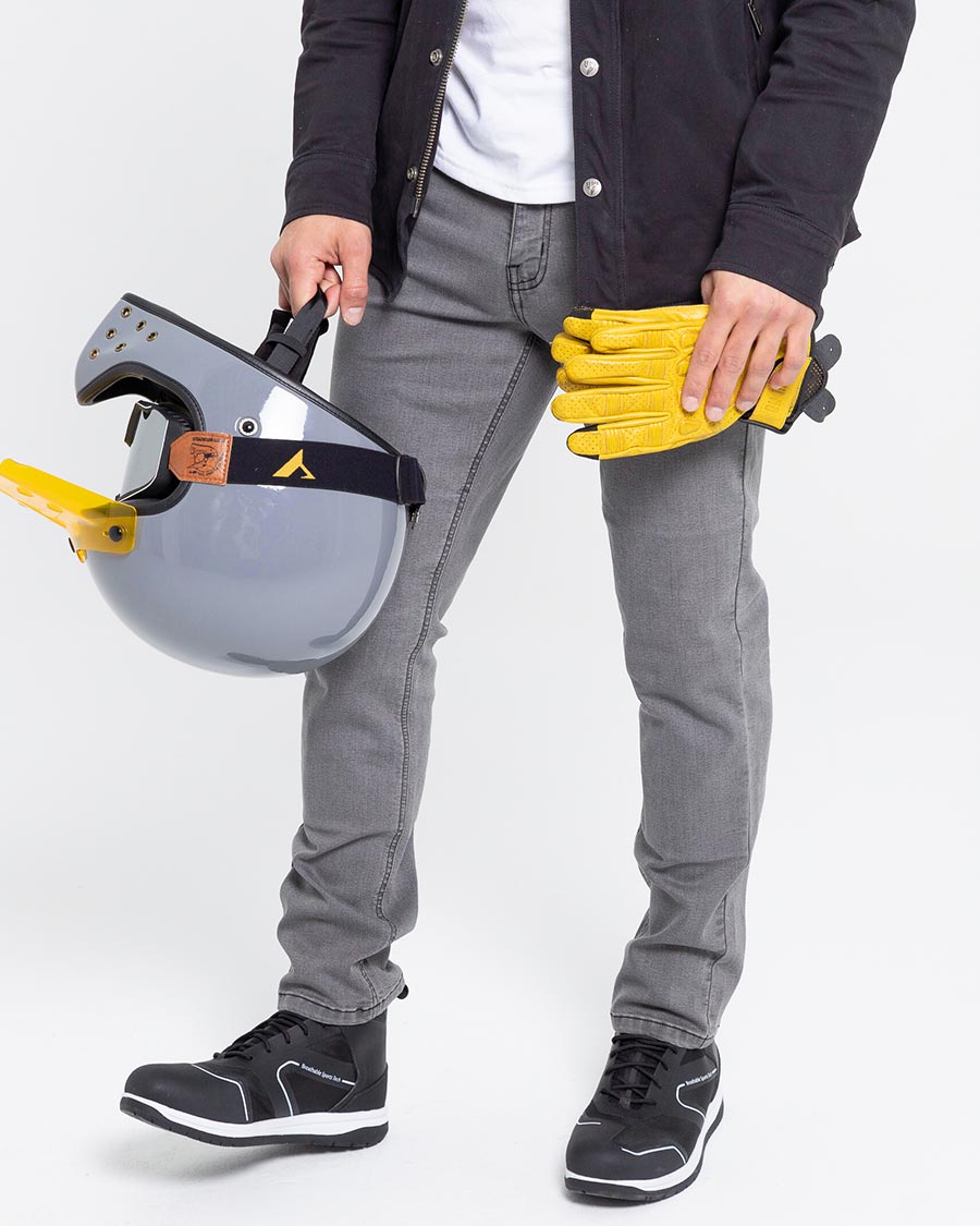 ByCity Bull Men's Motorcycle Jeans - Grey - Salt Flats Clothing