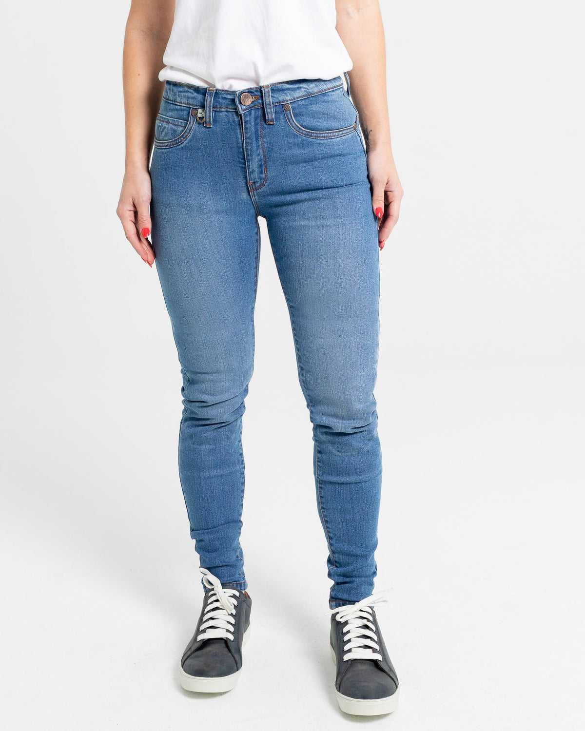 ByCity Route II Ladies Motorcycle Jeans - Blue - Salt Flats Clothing