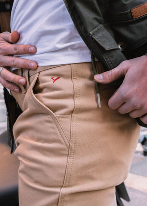 ByCity Docks Men's Motorcycle Chino Pants  - Brown - Salt Flats Clothing
