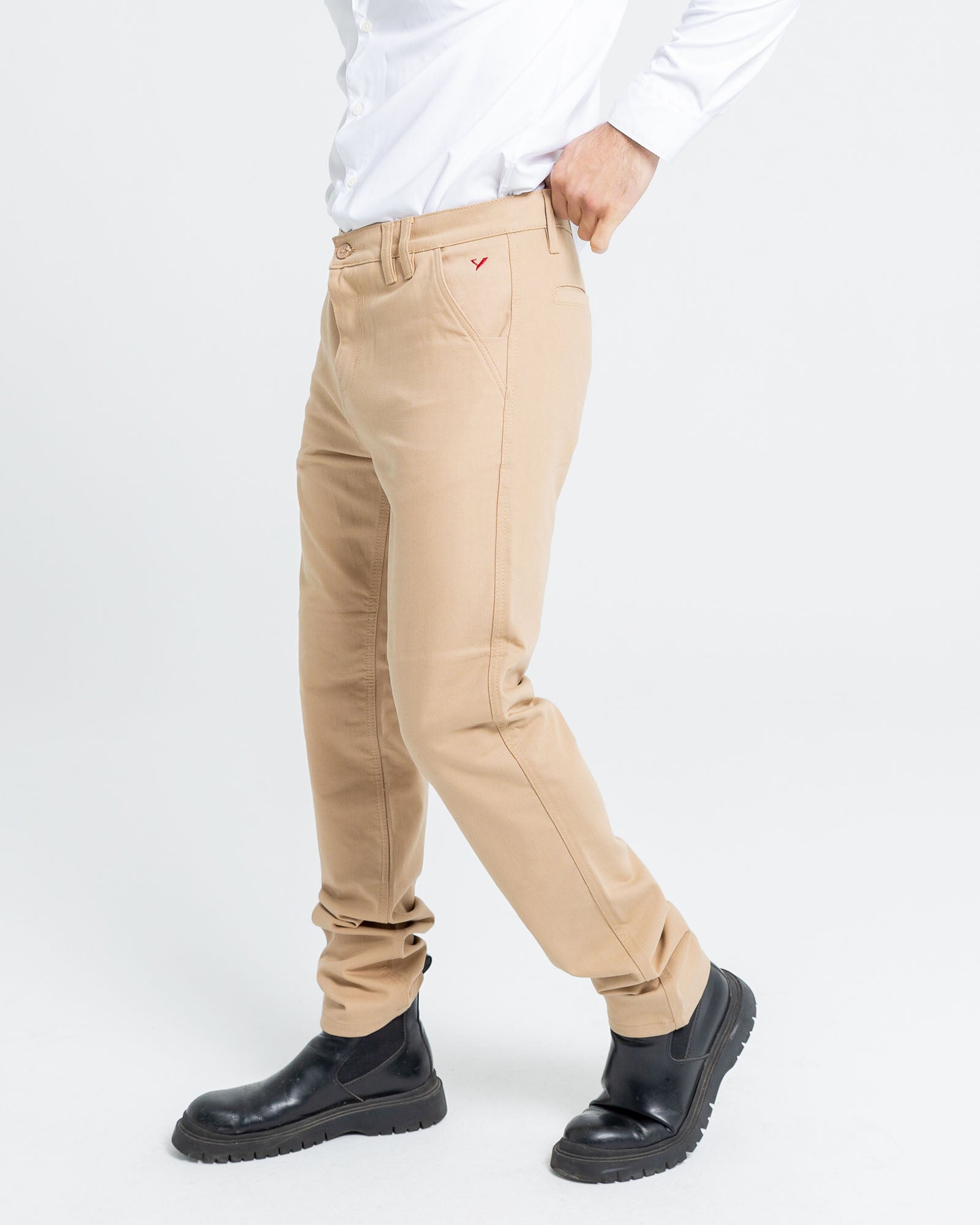 ByCity Docks Men's Motorcycle Chino Pants  - Brown - Salt Flats Clothing
