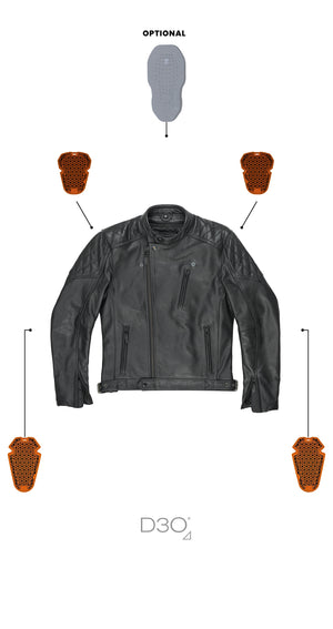 Pando Moto Twin Leather Jacket - Black - Salt Flats Clothing