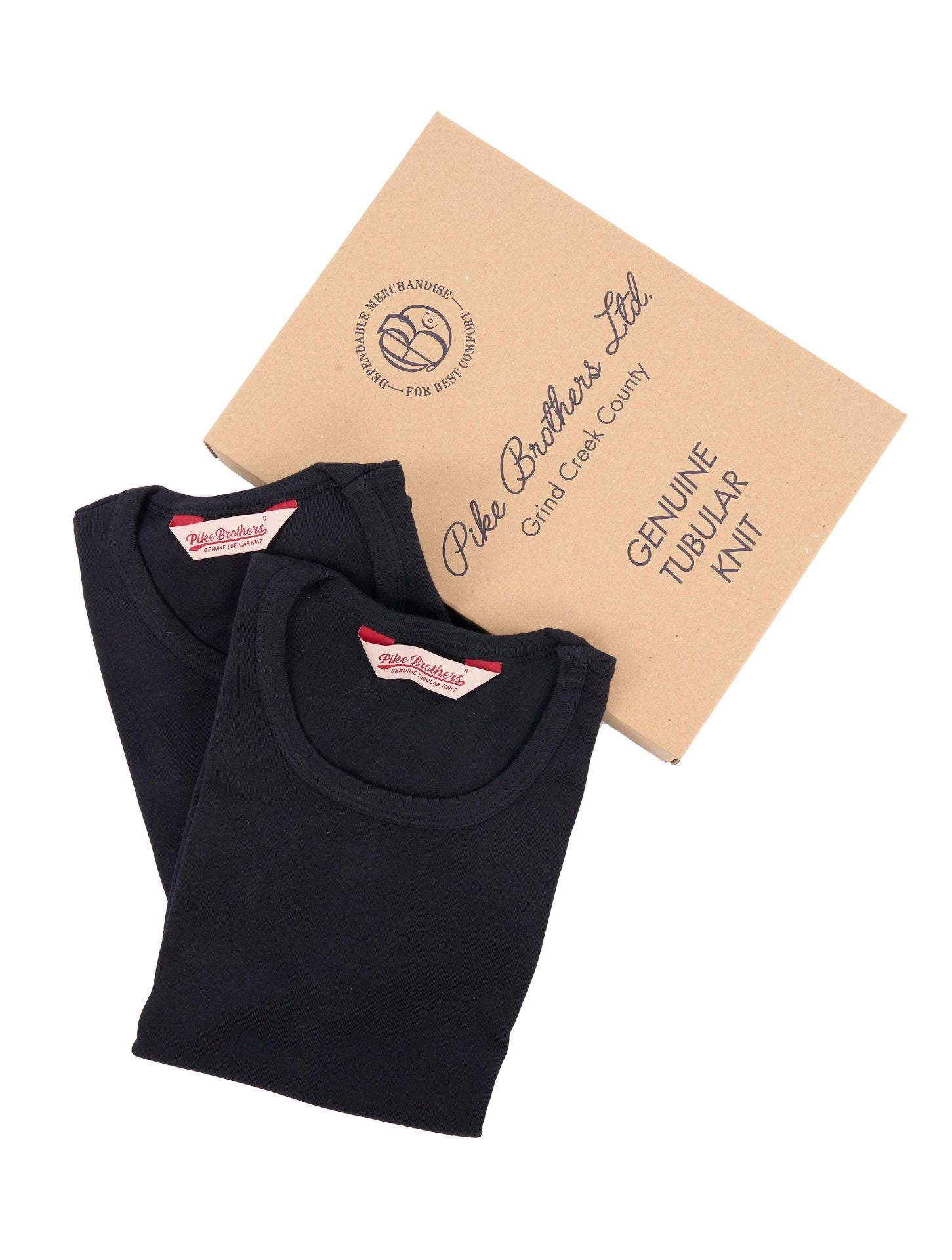 Pike Brothers 1947 Round Neck - Black Set (2Tees) - Salt Flats Clothing