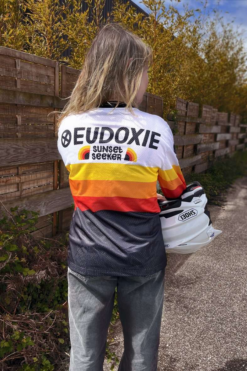 Eudoxie Sunrise Ladies Riding Jersey - Salt Flats Clothing