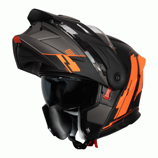 Origine Adventure 22.06 Full Face Flip Helmet - Cyborg Orange Titanium - Salt Flats Clothing