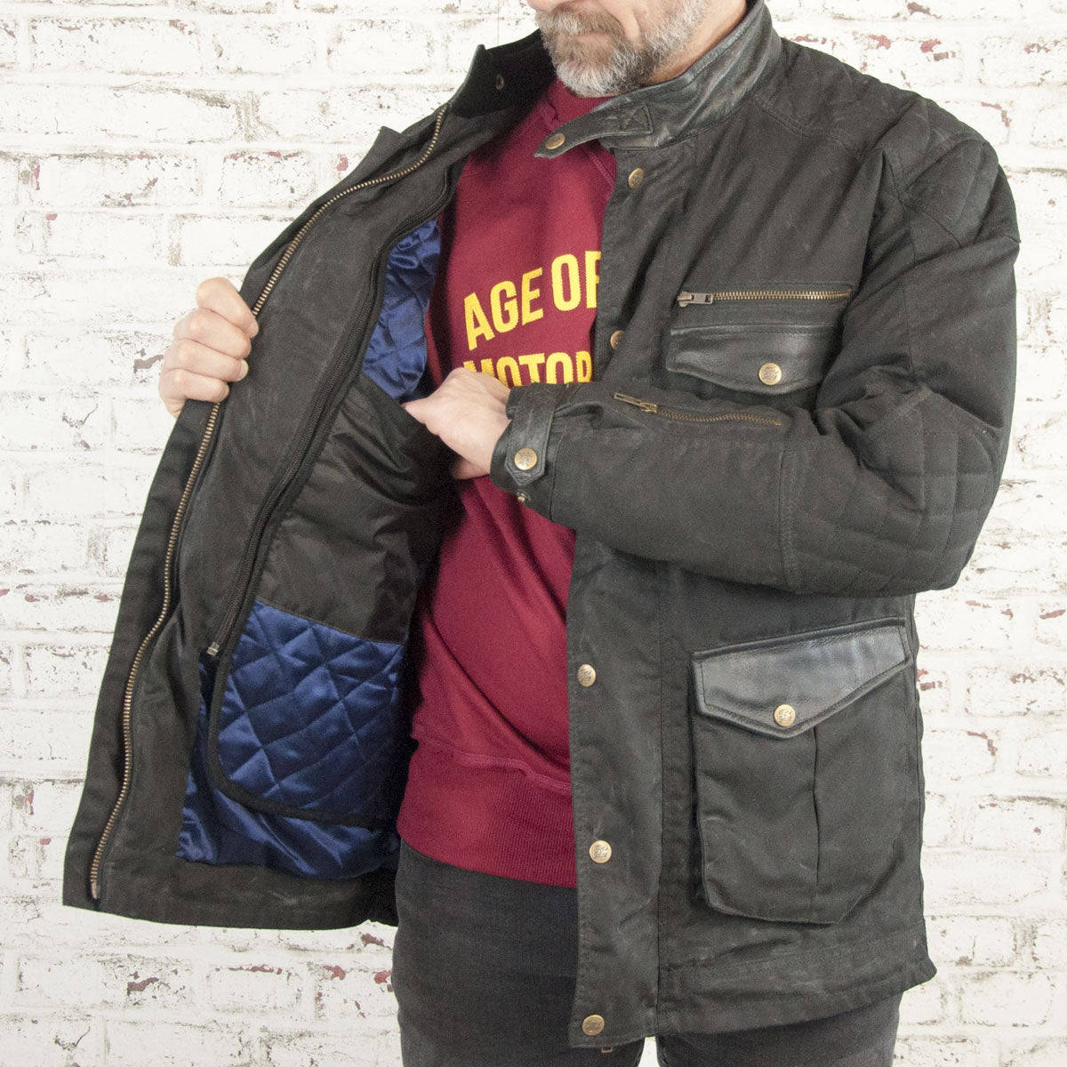 Age of Glory Mission Waxed Cotton Jacket - Black - Salt Flats Clothing