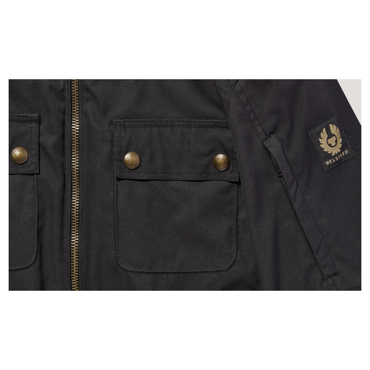 Belstaff Roberts Men's Tech Cotton Canvas Jacket - Black - Salt Flats Clothing