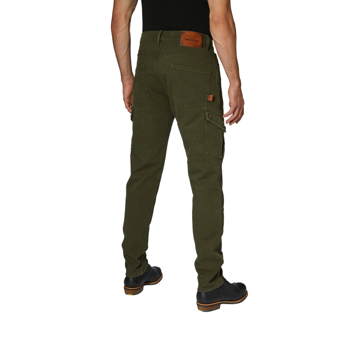 Rokker Cargo Slim Men's Motorcycle Trousers - Light Olive - Salt Flats Clothing