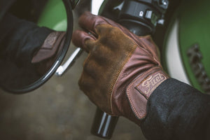 Fuel Motorcycles Gloves Rodeo - Brown - Salt Flats Clothing