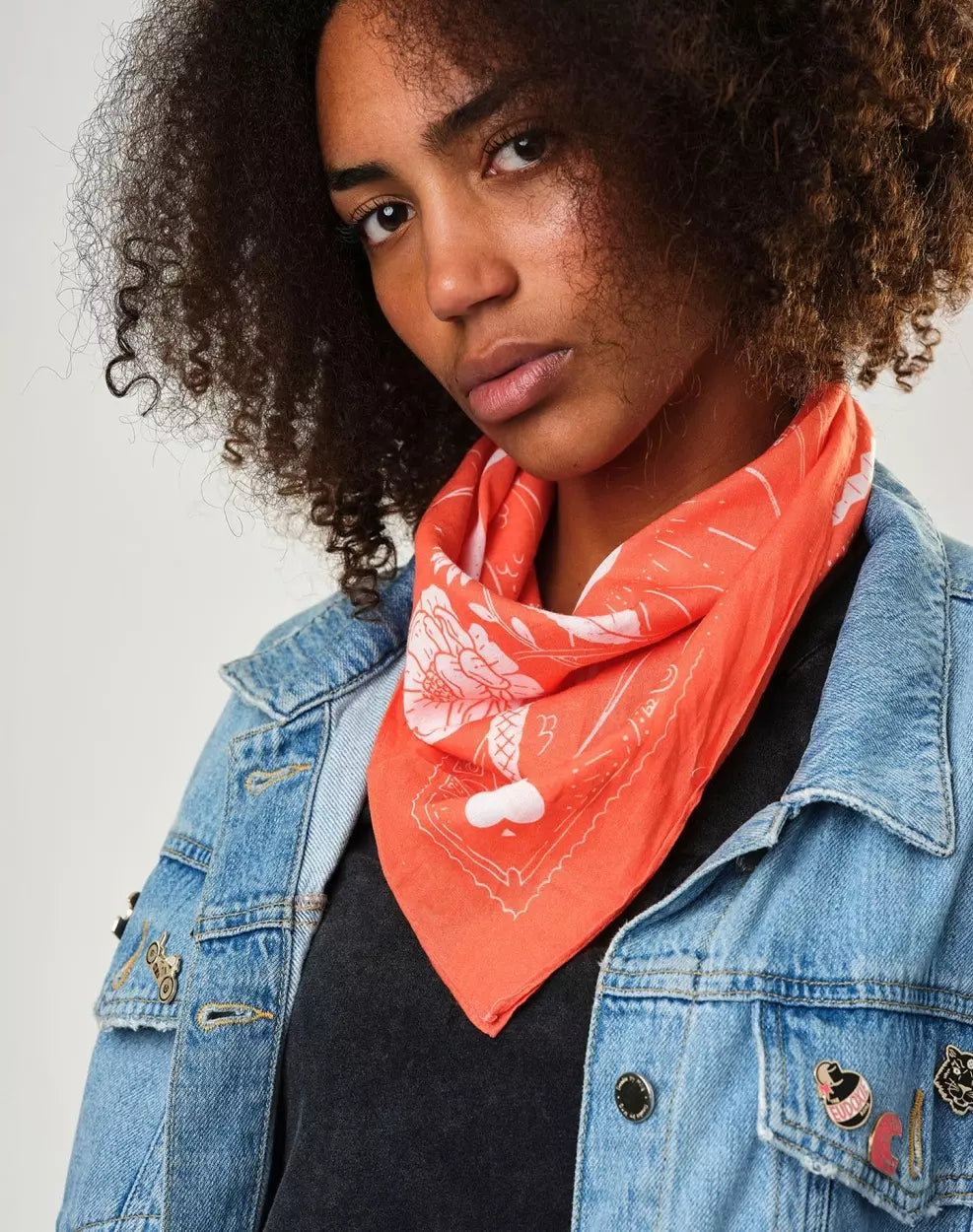 Eudoxie Coral Bandana - Salt Flats Clothing
