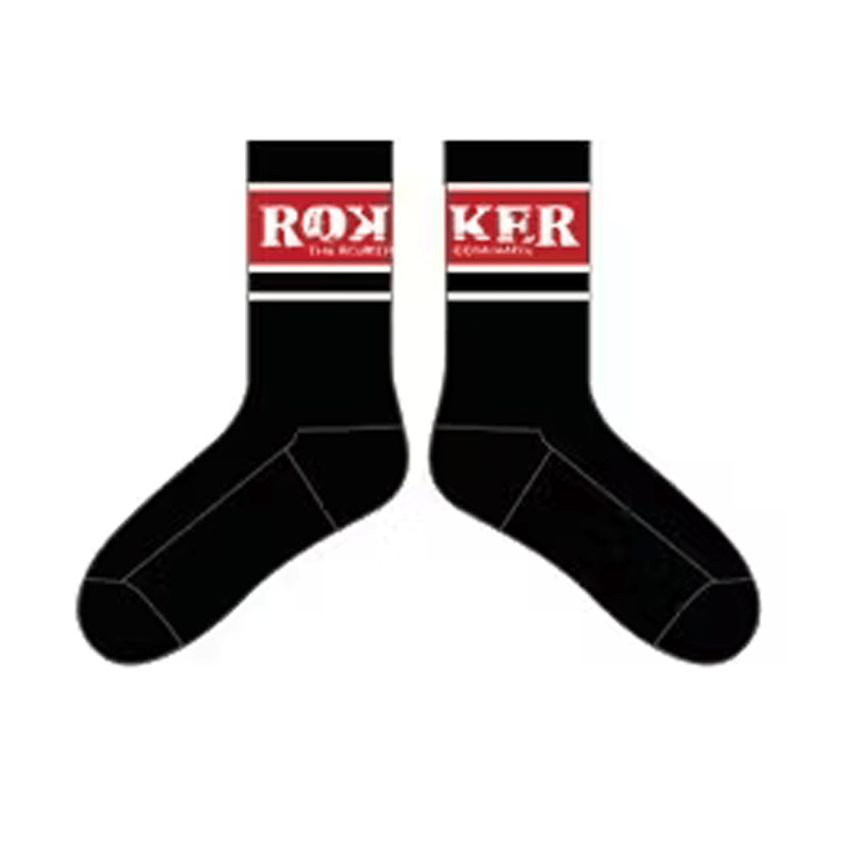 Rokker Classic 1 LT Socks - Black/Red - Salt Flats Clothing