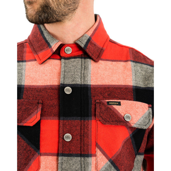Rokker Boulder Rider Shirt - Red/Black/White - Salt Flats Clothing