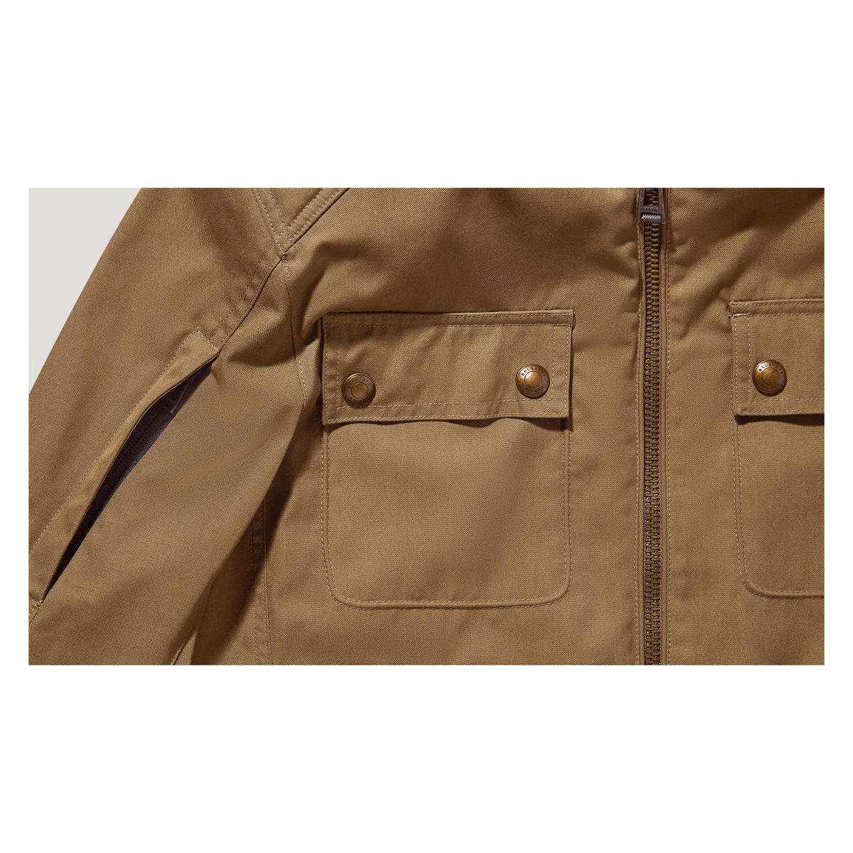 Belstaff Roberts Men's Tech Cotton Canvas Jacket - Olive - Salt Flats Clothing