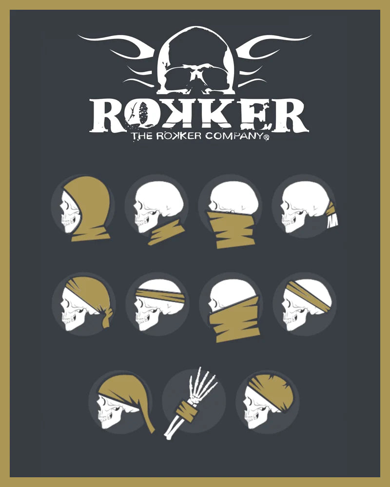 Rokker Neckwarmer Genuine Parts - Blue Check - Salt Flats Clothing