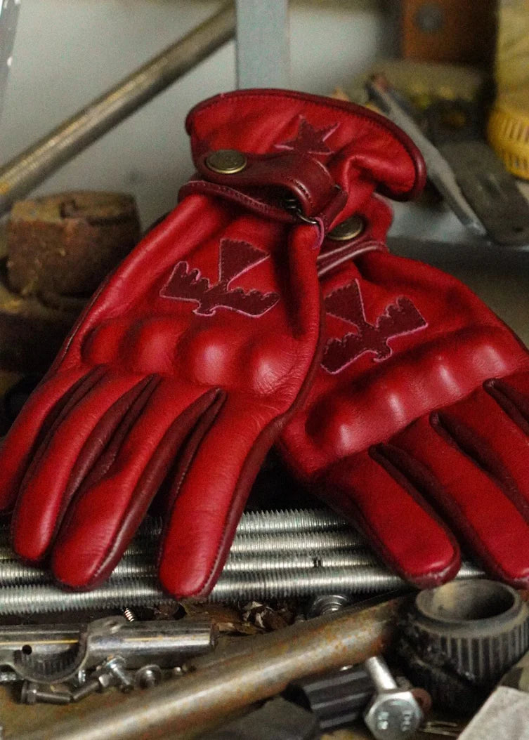 Wildust Sisters Sunclaw Gloves with Knuckle Armour - Red - Salt Flats Clothing