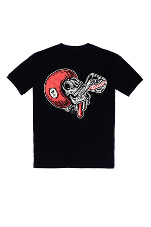 Pando Moto Mike Red Skull T'Shirt - Salt Flats Clothing