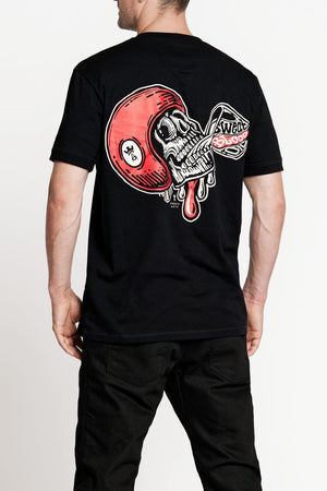 Pando Moto Mike Red Skull T'Shirt - Salt Flats Clothing