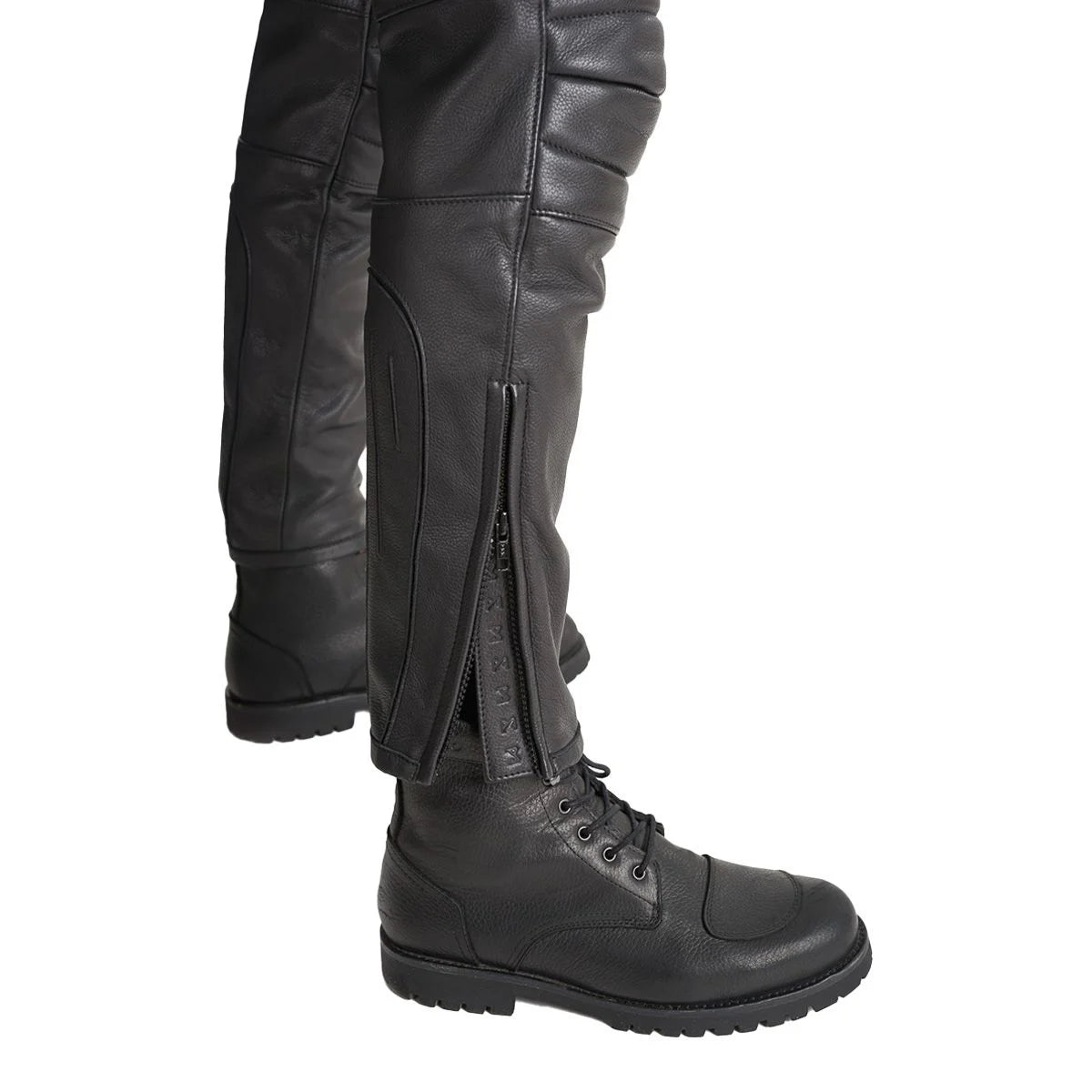 Pando Moto Katana Slim Men's  Leather Trouser - Black - Salt Flats Clothing