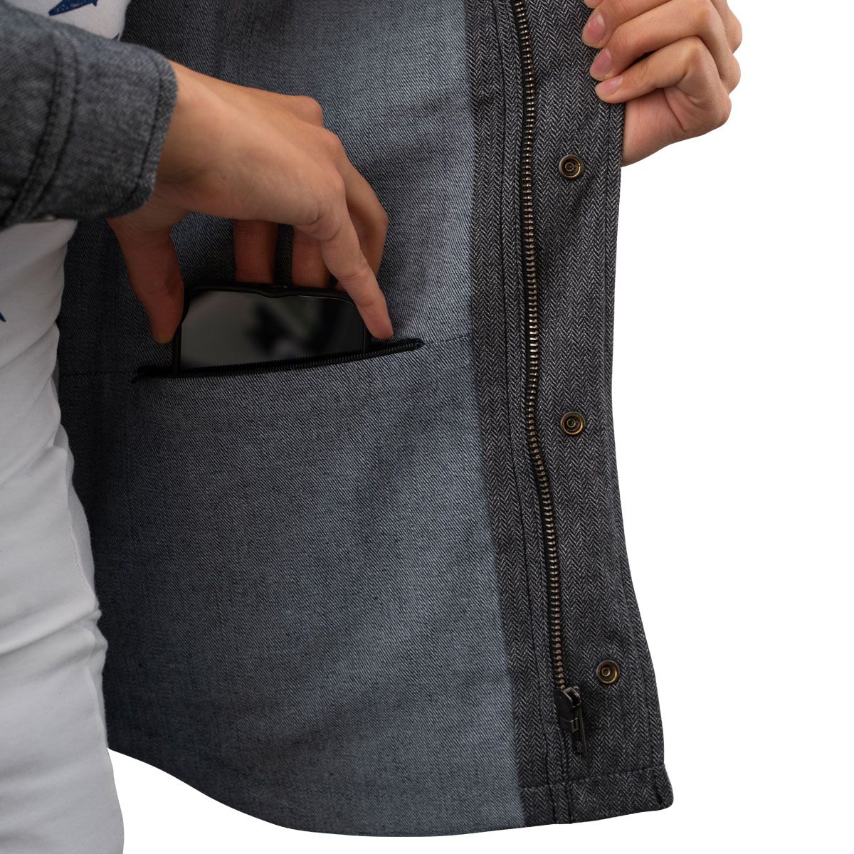 Rokker Boston Rider Ladies Shirt - Grey - Salt Flats Clothing