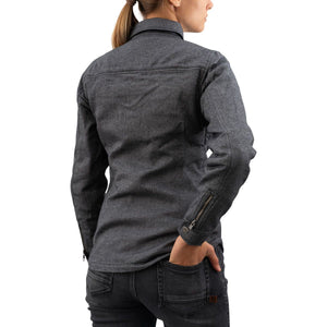 Rokker Boston Rider Ladies Shirt - Grey - Salt Flats Clothing