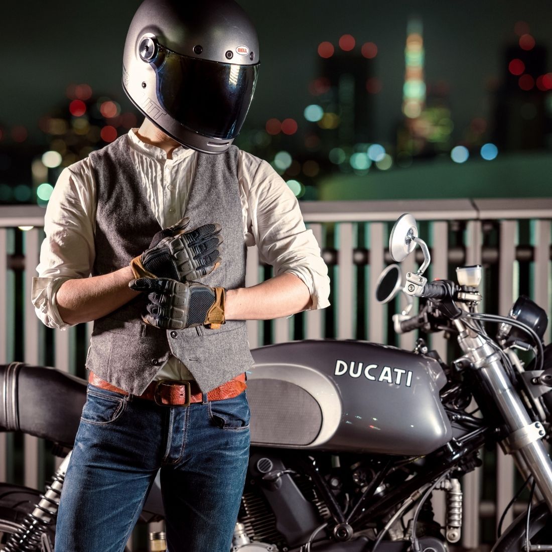 Racer Gloves Ronin Summer Men's Glove - Khaki Black Beige - Salt Flats Clothing